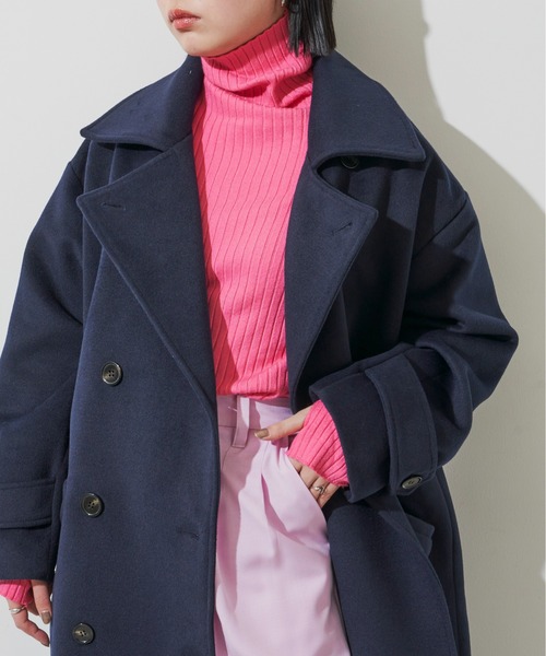 Aunt Marie's（アントマリーズ）の「メルトンオーバーピーコート（ピーコート・レディース・ネイビー/グリーン/ピンク/イエロー・FREE）」の10枚目の写真