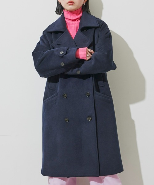 Aunt Marie's（アントマリーズ）の「メルトンオーバーピーコート（ピーコート・レディース・ネイビー/グリーン/ピンク/イエロー・FREE）」の11枚目の写真