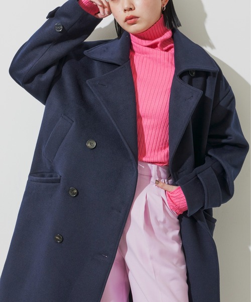 Aunt Marie's（アントマリーズ）の「メルトンオーバーピーコート（ピーコート・レディース・ネイビー/グリーン/ピンク/イエロー・FREE）」の19枚目の写真