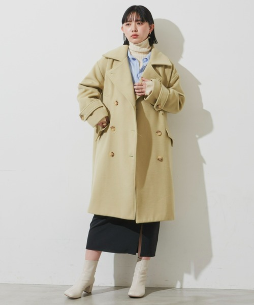 Aunt Marie's（アントマリーズ）の「メルトンオーバーピーコート（ピーコート・レディース・ネイビー/グリーン/ピンク/イエロー・FREE）」の22枚目の写真