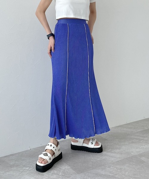 PAGEBOY（ページボーイ）の「アシッドプリーツスカート（スカート・レディース・ブラック/オフホワイト/グリーン系その他/ブルー系その他・FREE）」の4枚目の写真