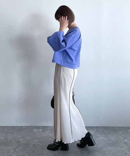 PAGEBOY（ページボーイ）の「アシッドプリーツスカート（スカート・レディース・ブラック/オフホワイト/グリーン系その他/ブルー系その他・FREE）」の8枚目の写真