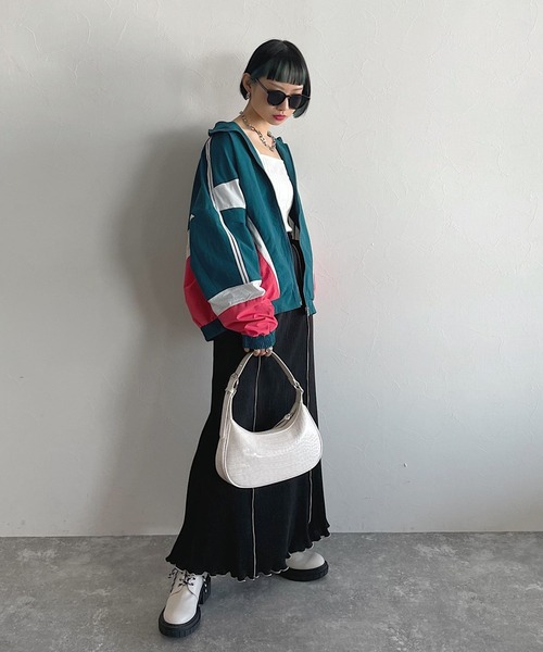 PAGEBOY（ページボーイ）の「アシッドプリーツスカート（スカート・レディース・ブラック/オフホワイト/グリーン系その他/ブルー系その他・FREE）」の10枚目の写真