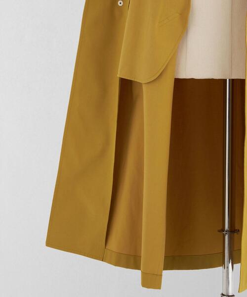 LOEFF（ロエフ）の「＜LOEFF（ロエフ）＞TC カルゼ テントライン ロングコート（ステンカラーコート・レディース・ネイビー/イエロー・0/1）」の6枚目の写真