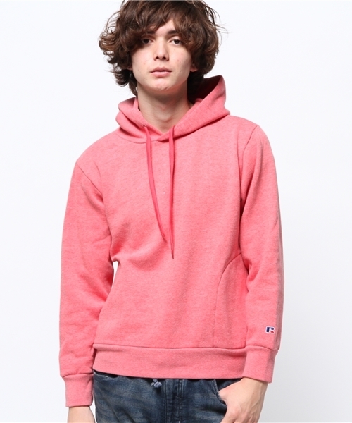 OUTLET（アウトレット）の「【Ciaopanic】RUSSELL 別注T/C裏毛プルパーカー（パーカー・メンズ・ブルー/チャコールグレー/グリーン/グレー/レッド・LARGE/MEDIUM）」の5枚目の写真