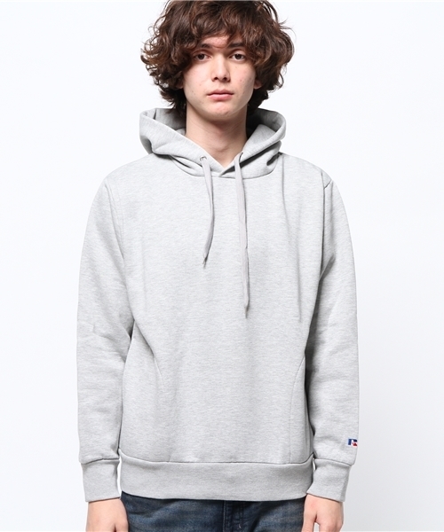 OUTLET（アウトレット）の「【Ciaopanic】RUSSELL 別注T/C裏毛プルパーカー（パーカー・メンズ・ブルー/チャコールグレー/グリーン/グレー/レッド・LARGE/MEDIUM）」の6枚目の写真