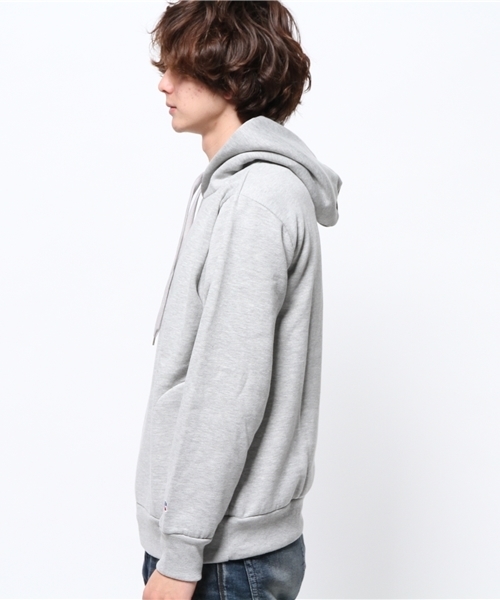 OUTLET（アウトレット）の「【Ciaopanic】RUSSELL 別注T/C裏毛プルパーカー（パーカー・メンズ・ブルー/チャコールグレー/グリーン/グレー/レッド・LARGE/MEDIUM）」の7枚目の写真