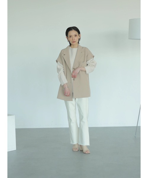 rem closet（レムクローゼット）の「フレアカラーデニム（デニムパンツ・レディース・ブラック/ホワイト・0/1）」の4枚目の写真