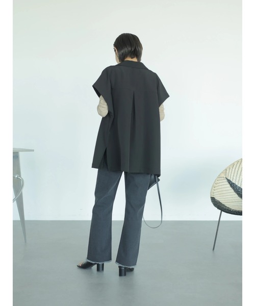 rem closet（レムクローゼット）の「フレアカラーデニム（デニムパンツ・レディース・ブラック/ホワイト・0/1）」の15枚目の写真