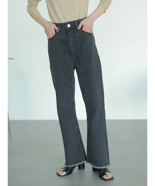 rem closet（レムクローゼット）の「フレアカラーデニム（デニムパンツ・レディース・ブラック/ホワイト・0/1）」の22枚目の写真