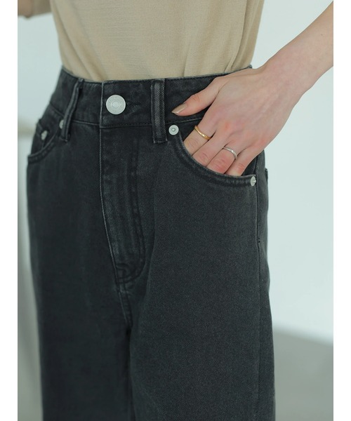 rem closet（レムクローゼット）の「フレアカラーデニム（デニムパンツ・レディース・ブラック/ホワイト・0/1）」の16枚目の写真