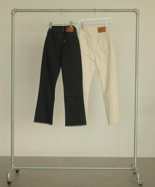 rem closet（レムクローゼット）の「フレアカラーデニム（デニムパンツ・レディース・ブラック/ホワイト・0/1）」の13枚目の写真