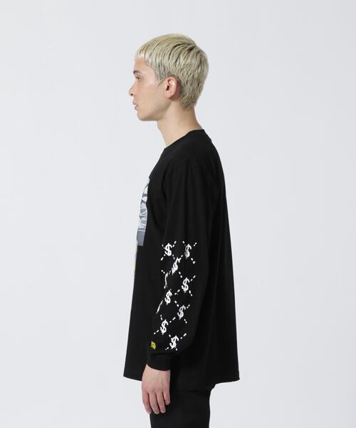 STUD MUFFIN（スタッドマフィン）の「STUD MUFFIN/スタッドマフィン/NYドル コラージュ ロングスリーブTシャツ（Tシャツ/カットソー・メンズ・ホワイト/ブラック・2/3/4）」の4枚目の写真