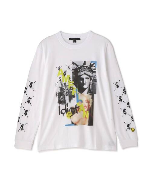 STUD MUFFIN（スタッドマフィン）の「STUD MUFFIN/スタッドマフィン/NYドル コラージュ ロングスリーブTシャツ（Tシャツ/カットソー・メンズ・ホワイト/ブラック・2/3/4）」の14枚目の写真