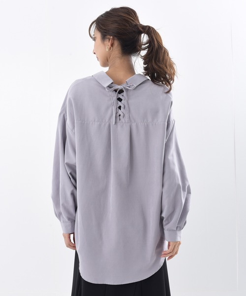 rps（アールピーエス）の「ＢＡＣＫレースアップ裾タックブラウス（シャツ/ブラウス・レディース・ラベンダー/ミント/オフホワイト・M）」の13枚目の写真