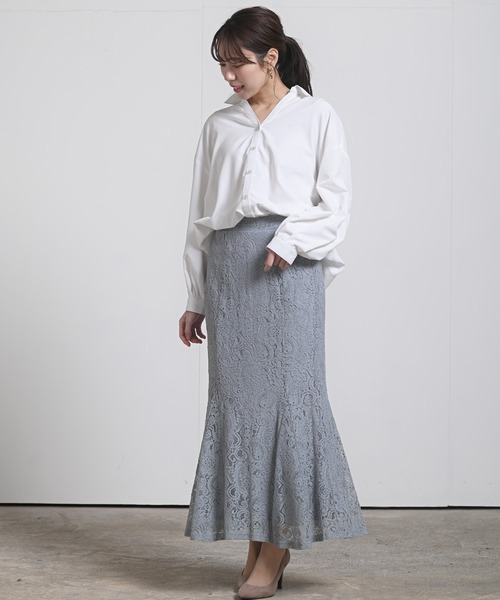 rps（アールピーエス）の「ＢＡＣＫレースアップ裾タックブラウス（シャツ/ブラウス・レディース・ラベンダー/ミント/オフホワイト・M）」の17枚目の写真