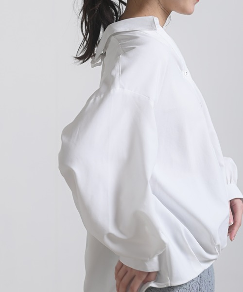 rps（アールピーエス）の「ＢＡＣＫレースアップ裾タックブラウス（シャツ/ブラウス・レディース・ラベンダー/ミント/オフホワイト・M）」の7枚目の写真