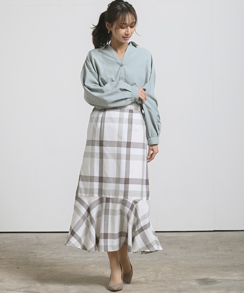 rps（アールピーエス）の「ＢＡＣＫレースアップ裾タックブラウス（シャツ/ブラウス・レディース・ラベンダー/ミント/オフホワイト・M）」の18枚目の写真