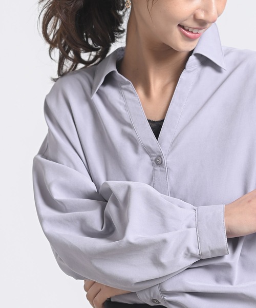 rps（アールピーエス）の「ＢＡＣＫレースアップ裾タックブラウス（シャツ/ブラウス・レディース・ラベンダー/ミント/オフホワイト・M）」の6枚目の写真