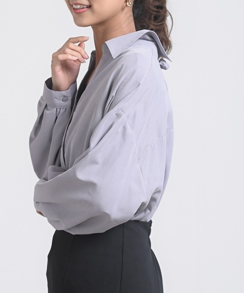 rps（アールピーエス）の「ＢＡＣＫレースアップ裾タックブラウス（シャツ/ブラウス・レディース・ラベンダー/ミント/オフホワイト・M）」の9枚目の写真