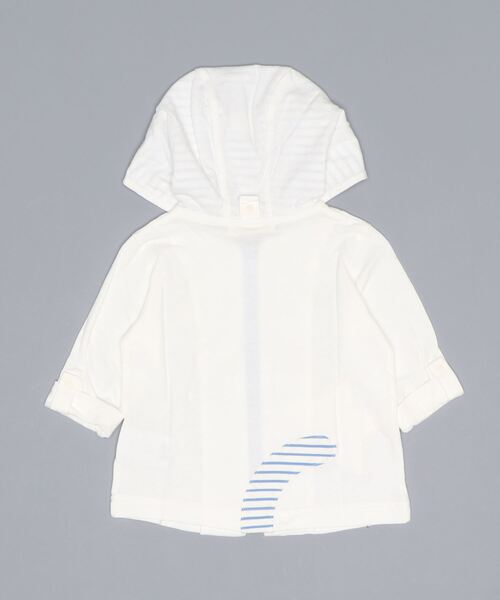 baby cheer（ベイビーチアー）の「ねこUVパーカ（パーカー・キッズ・オフホワイト/ピンク・110cm/90cm/120cm/80ｃｍ/100cm）」の3枚目の写真