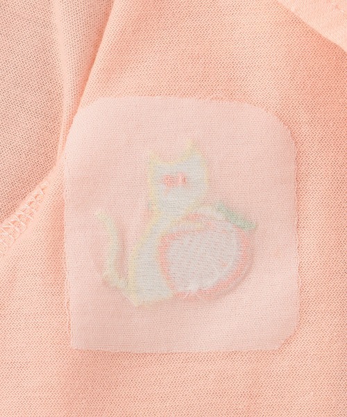 baby cheer（ベイビーチアー）の「ねこUVパーカ（パーカー・キッズ・オフホワイト/ピンク・110cm/90cm/120cm/80ｃｍ/100cm）」の7枚目の写真