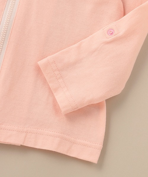 baby cheer（ベイビーチアー）の「ねこUVパーカ（パーカー・キッズ・オフホワイト/ピンク・110cm/90cm/120cm/80ｃｍ/100cm）」の8枚目の写真