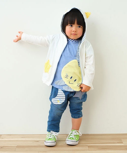 baby cheer（ベイビーチアー）の「ねこUVパーカ（パーカー・キッズ・オフホワイト/ピンク・110cm/90cm/120cm/80ｃｍ/100cm）」の17枚目の写真