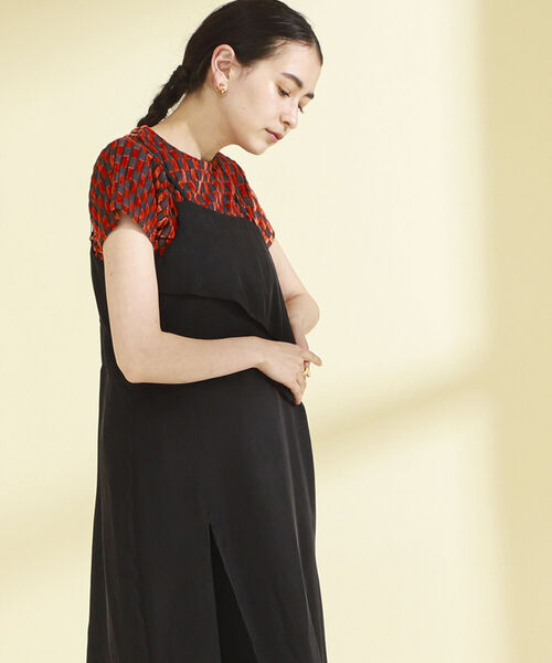 Ray BEAMS(レイビームス)の「Ray BEAMS / オパール チェック ハーフスリーブ Tシャツ(Tシャツ/カットソー・レディース・オリーブ/オレンジ・ONE SIZE)」の10枚目の写真