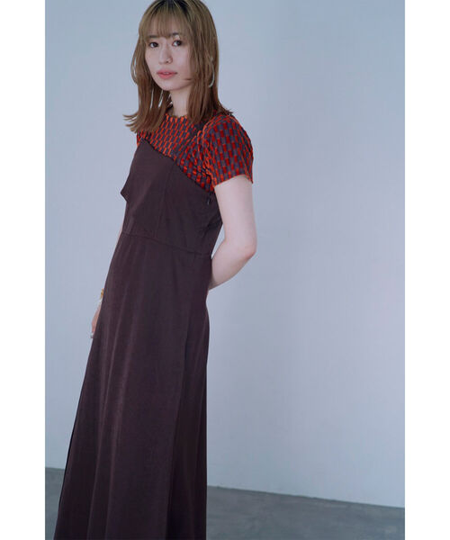 Ray BEAMS(レイビームス)の「Ray BEAMS / オパール チェック ハーフスリーブ Tシャツ(Tシャツ/カットソー・レディース・オリーブ/オレンジ・ONE SIZE)」の12枚目の写真