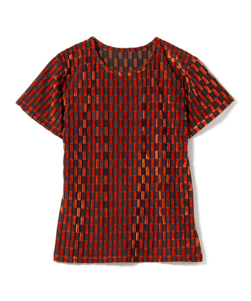 Ray BEAMS(レイビームス)の「Ray BEAMS / オパール チェック ハーフスリーブ Tシャツ(Tシャツ/カットソー・レディース・オリーブ/オレンジ・ONE SIZE)」の14枚目の写真