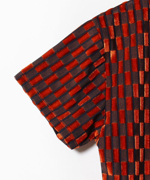 Ray BEAMS(レイビームス)の「Ray BEAMS / オパール チェック ハーフスリーブ Tシャツ(Tシャツ/カットソー・レディース・オリーブ/オレンジ・ONE SIZE)」の16枚目の写真