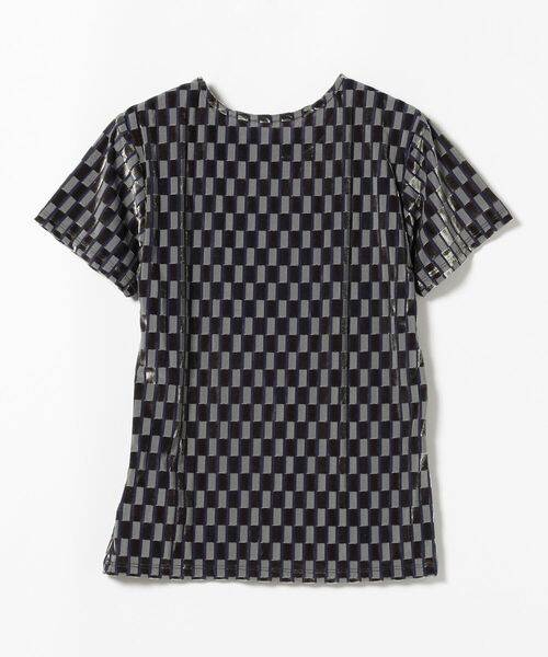 Ray BEAMS(レイビームス)の「Ray BEAMS / オパール チェック ハーフスリーブ Tシャツ(Tシャツ/カットソー・レディース・オリーブ/オレンジ・ONE SIZE)」の20枚目の写真