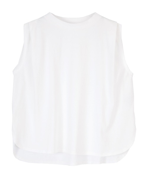 titivate(ティティベイト)の「ショルダータックノースリーブトップス(Tシャツ/カットソー・レディース・ライトブラウン/チャコール/ラベンダー/オフホワイト/ブラック・M/S)」の6枚目の写真