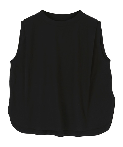 titivate(ティティベイト)の「ショルダータックノースリーブトップス(Tシャツ/カットソー・レディース・ライトブラウン/チャコール/ラベンダー/オフホワイト/ブラック・M/S)」の7枚目の写真