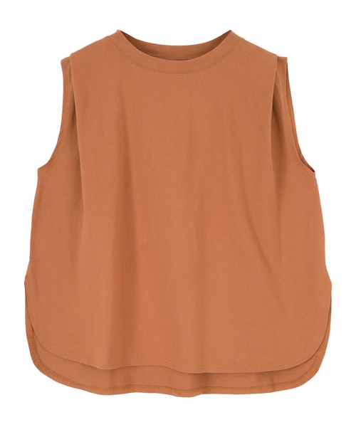 titivate(ティティベイト)の「ショルダータックノースリーブトップス(Tシャツ/カットソー・レディース・ライトブラウン/チャコール/ラベンダー/オフホワイト/ブラック・M/S)」の9枚目の写真