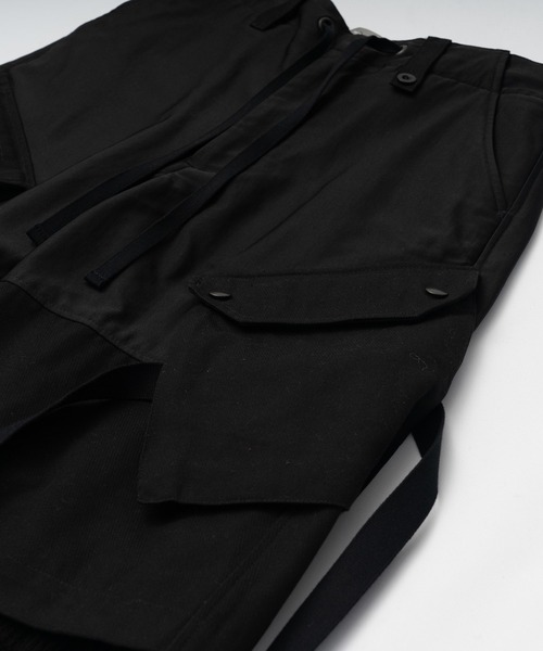 Wizzard(ウィザード)の「Wizzard ウィザード / LAYERED PANTS 異素材レイヤードパンツ / WPA22-002(その他パンツ・メンズ・カーキ/ブラック・3/1/2)」の4枚目の写真