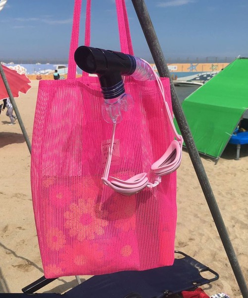 Bonjour Girl（ボンジュールガール）の「【Planforotherday/プラン・フォー・アザーデイ】MESH BASKET BAG メッシュバスケットバッグ（トートバッグ・レディース・ブルー/ピンク/オレンジ/イエロー・FREE）」の3枚目の写真