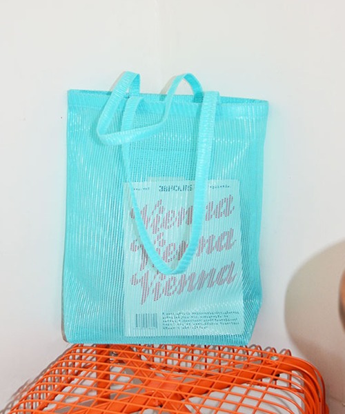 Bonjour Girl（ボンジュールガール）の「【Planforotherday/プラン・フォー・アザーデイ】MESH BASKET BAG メッシュバスケットバッグ（トートバッグ・レディース・ブルー/ピンク/オレンジ/イエロー・FREE）」の13枚目の写真