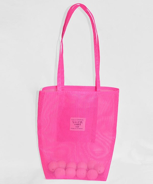 Bonjour Girl（ボンジュールガール）の「【Planforotherday/プラン・フォー・アザーデイ】MESH BASKET BAG メッシュバスケットバッグ（トートバッグ・レディース・ブルー/ピンク/オレンジ/イエロー・FREE）」の7枚目の写真
