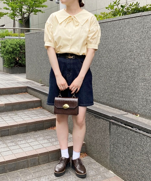 PairPair(ペアペア)の「セーラーカラーブラウス(シャツ/ブラウス・レディース・オフホワイト/クリーム/ピンクベージュ・フリー)」の2枚目の写真