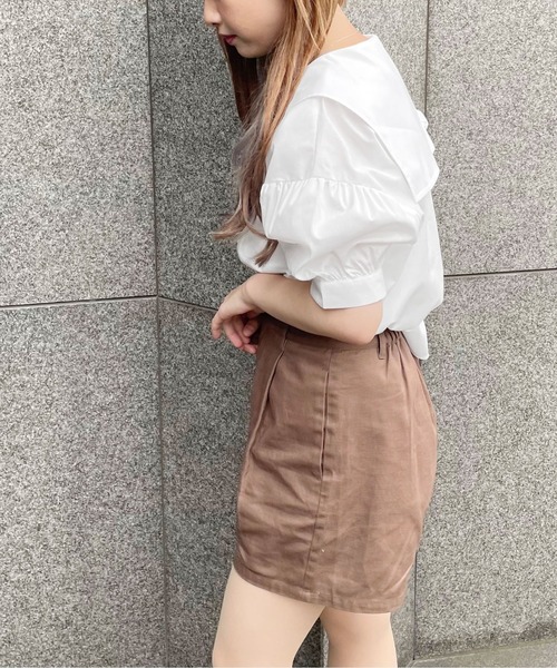 PairPair(ペアペア)の「セーラーカラーブラウス(シャツ/ブラウス・レディース・オフホワイト/クリーム/ピンクベージュ・フリー)」の6枚目の写真