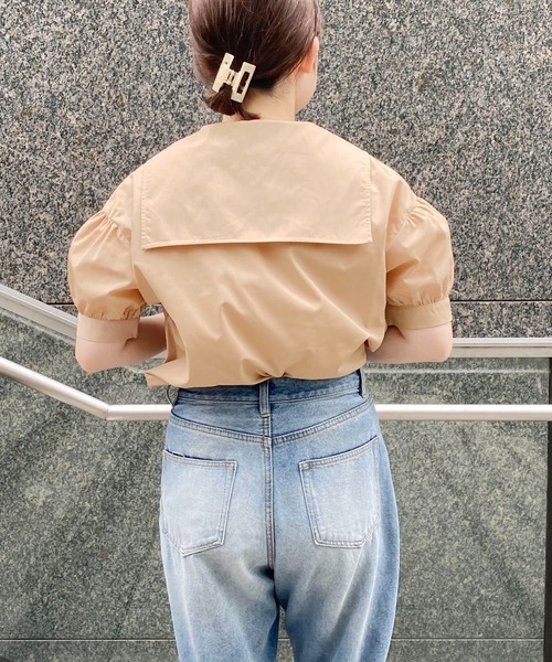 PairPair(ペアペア)の「セーラーカラーブラウス(シャツ/ブラウス・レディース・オフホワイト/クリーム/ピンクベージュ・フリー)」の13枚目の写真