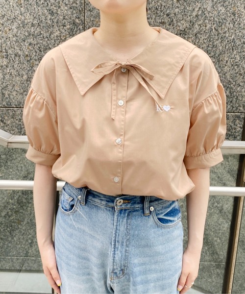 PairPair(ペアペア)の「セーラーカラーブラウス(シャツ/ブラウス・レディース・オフホワイト/クリーム/ピンクベージュ・フリー)」の14枚目の写真