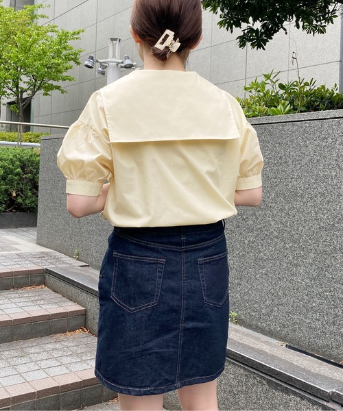 PairPair(ペアペア)の「セーラーカラーブラウス(シャツ/ブラウス・レディース・オフホワイト/クリーム/ピンクベージュ・フリー)」の21枚目の写真