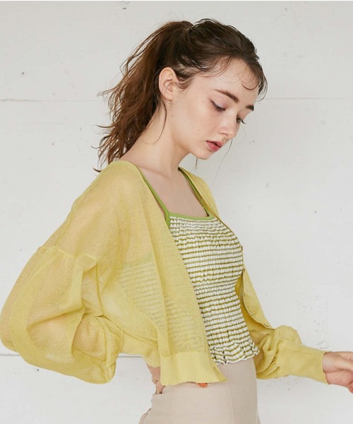 archives（アルシーヴ）の「シャーリングキャミソール（キャミソール・レディース・ブラック/ベージュ/オレンジ/ブルー/グリーン・MEDIUM）」の6枚目の写真