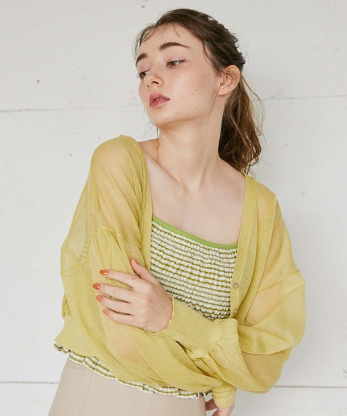 archives（アルシーヴ）の「シャーリングキャミソール（キャミソール・レディース・ブラック/ベージュ/オレンジ/ブルー/グリーン・MEDIUM）」の9枚目の写真