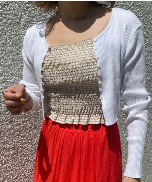 archives（アルシーヴ）の「シャーリングキャミソール（キャミソール・レディース・ブラック/ベージュ/オレンジ/ブルー/グリーン・MEDIUM）」の16枚目の写真