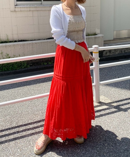 archives（アルシーヴ）の「シャーリングキャミソール（キャミソール・レディース・ブラック/ベージュ/オレンジ/ブルー/グリーン・MEDIUM）」の19枚目の写真