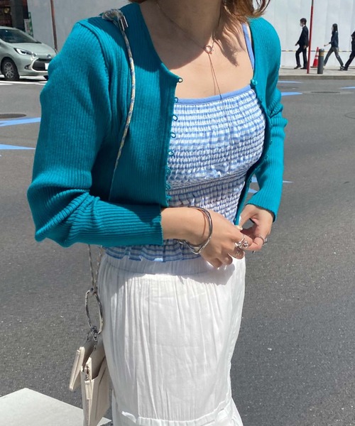 archives（アルシーヴ）の「シャーリングキャミソール（キャミソール・レディース・ブラック/ベージュ/オレンジ/ブルー/グリーン・MEDIUM）」の20枚目の写真